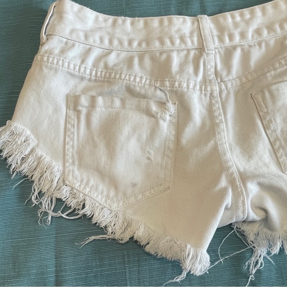 Billabong Laneway Cutoffs White Denim Size 3 - Picture 3 of 8